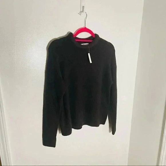 NEW Madewell Fulton Pullover Sweater Alpaca Chunky Knit Heathered Raisin Preppy - Picture 3 of 8